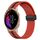 Per Garmin Venu 20mm Cinturino pieghevole in silicone con chiusura magnetica (rosso + nero) Per Garmin Venu 20mm Cinturino pieghevole in silicone con chiusura magnetica (rosso + nero)