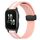 Per Garmin Forerunner Sq2 20mm cinturino in silicone pieghevole con chiusura magnetica (rosa + bianco)