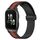 Per Garmin Forerunner Sq2 20mm cinturino in silicone pieghevole con chiusura magnetica (nero + rosso)