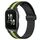 Per Garmin Forerunner Sq2 20mm cinturino in silicone pieghevole con chiusura magnetica (nero + verde lime)