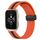 Per Garmin Forerunner Sq2 Music 20mm Cinturino in silicone pieghevole con chiusura magnetica (arancione + nero)