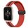 Per Garmin Forerunner Sq2 Music 20mm Cinturino in silicone pieghevole con chiusura magnetica (rosso + nero)