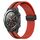 Per Huawei Watch 2 Cinturino in silicone pieghevole da 20 mm con chiusura magnetica (rosso + nero) Per Huawei Watch 2 Cinturino in silicone pieghevole da 20 mm con chiusura magnetica (rosso + nero)