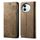 Custodia per telefono in pelle flip con texture denim globale per vivo V30E 5G (cachi)
