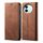 Custodia per cellulare in pelle flip con texture denim globale per vivo V30E 5G (marrone)