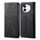 Custodia per telefono in pelle flip con texture denim globale per vivo V30E 5G (nera)