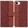 Custodia per telefono in pelle goffrata geometrica per iPhone SE 2024 (marrone) Custodia per telefono in pelle goffrata geometrica per iPhone SE 2024 (marrone)