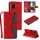 Custodia per telefono in pelle con texture di vitello per unghie per Honor 200 Lite (rosso)