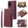 Custodia per telefono in pelle con cerniera per texture a griglia per Honor 200 Lite con cordino (rosso vino) Custodia per telefono in pelle con cerniera per texture a griglia per Honor 200 Lite con cordino (rosso vino)