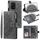Custodia per telefono in pelle con cerniera totem multi-scheda per Honor 200 Lite (grigio) Custodia per telefono in pelle con cerniera totem multi-scheda per Honor 200 Lite (grigio)