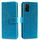 Custodia per telefono in pelle goffrata fiore Totem per Honor 200 Lite con cordino (blu)