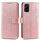 Custodia per telefono in pelle goffrata fiore Totem per Honor 200 Lite con cordino (oro rosa)
