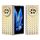 Custodia per telefono in PU con struttura traslucida satinata per vivo X Fold3 (oro)