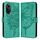 Custodia per telefono in pelle con farfalla goffrata per Honor 50 SE / Huawei Nova 9 SE (verde) Custodia per telefono in pelle con farfalla goffrata per Honor 50 SE / Huawei Nova 9 SE (verde)
