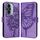 Custodia per telefono in pelle farfalla goffrata per Honor 60 Pro (viola)