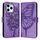 Custodia per telefono in pelle farfalla goffrata per Honor 60 SE (viola)