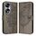 Custodia per telefono in pelle farfalla goffrata per Honor 70 Pro (grigio) Custodia per telefono in pelle farfalla goffrata per Honor 70 Pro (grigio)
