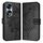 Custodia per telefono in pelle farfalla goffrata per Honor 70 Pro (nera)