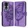 Custodia per telefono in pelle farfalla goffrata per Honor 80 (viola)