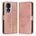 Custodia per telefono in pelle farfalla goffrata per Honor 80 (oro rosa)
