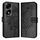 Custodia per telefono in pelle farfalla goffrata per Honor 80 GT (nera)