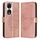 Custodia per telefono in pelle farfalla goffrata per Honor 90 (oro rosa)