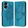 Custodia per telefono in pelle con farfalla goffrata per Honor 90 Lite / X50i (blu) Custodia per telefono in pelle con farfalla goffrata per Honor 90 Lite / X50i (blu)