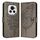 Custodia per telefono in pelle farfalla goffrata globale per Honor Magic6 5G (grigio) Custodia per telefono in pelle farfalla goffrata globale per Honor Magic6 5G (grigio)