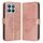 Custodia per telefono in pelle farfalla goffrata per Honor X8b (oro rosa)