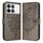 Custodia per telefono in pelle con farfalla goffrata per Xiaomi Redmi K70 / K70 Pro (grigio)