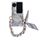 Per OPPO Find N3 Flip Custodia per telefono a copertura totale in stile ricamo fai-da-te con sciarpa/bracciale (grigio) Per OPPO Find N3 Flip Custodia per telefono a copertura totale in stile ricamo fai-da-te con sciarpa/bracciale (grigio)
