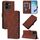 Per vivo iQOO Z9x Crossbody 3D Custodia in pelle con vibrazione in rilievo (marrone)