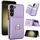 Per Samsung Galaxy S22 5G Custodia per telefono con porta carte antifurto RFID (viola) Per Samsung Galaxy S22 5G Custodia per telefono con porta carte antifurto RFID (viola)