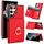 Custodia per telefono con supporto per anello antifurto RFID per Samsung Galaxy S22 Ultra 5G (rosso) Custodia per telefono con supporto per anello antifurto RFID per Samsung Galaxy S22 Ultra 5G (rosso)