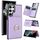 Per Samsung Galaxy S22 Ultra 5G RFID Custodia per telefono con anello antifurto per carte (viola) Per Samsung Galaxy S22 Ultra 5G RFID Custodia per telefono con anello antifurto per carte (viola)