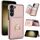 Per Samsung Galaxy S23+ 5G Custodia per telefono con porta carte antifurto RFID (oro rosa) Per Samsung Galaxy S23+ 5G Custodia per telefono con porta carte antifurto RFID (oro rosa)