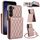 Custodia per telefono RFID con tracolla rombica per Samsung Galaxy S23 5G YM015 (oro rosa) Custodia per telefono RFID con tracolla rombica per Samsung Galaxy S23 5G YM015 (oro rosa)