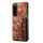 Custodia per telefono con supporto per slot per scheda Sony Xperia 5 III (rosso estate)