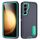 Per Samsung Galaxy S23 FE 5G PC robusto + custodia per telefono in silicone con supporto (blu scuro + verde chiaro) Per Samsung Galaxy S23 FE 5G PC robusto + custodia per telefono in silicone con supporto (blu scuro + verde chiaro)