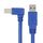 Cavo connettore USB 3.0 A maschio a B maschio a 90 gradi per stampante/disco rigido, lunghezza: 1 m (blu) Cavo connettore USB 3.0 A maschio a B maschio a 90 gradi per stampante/disco rigido, lunghezza: 1 m (blu)