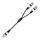 2055YMFF-05 Cavo audio XLR da 3 pin maschio a doppia femmina, lunghezza: 50 cm (nero + nero) 2055YMFF-05 Cavo audio XLR da 3 pin maschio a doppia femmina, lunghezza: 50 cm (nero + nero)