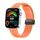 Per Huawei Watch Fit3 cinturino magnetico pieghevole in silicone con fibbia nera (arancione) Per Huawei Watch Fit3 cinturino magnetico pieghevole in silicone con fibbia nera (arancione)