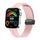 Per Huawei Watch Fit3 cinturino magnetico pieghevole in silicone con fibbia nera (rosa)