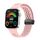 Per Huawei Watch Fit3 cinturino per orologio in silicone con fibbia nera pieghevole magnetica stile foro (rosa) Per Huawei Watch Fit3 cinturino per orologio in silicone con fibbia nera pieghevole magnetica stile foro (rosa)