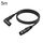 XK042L Cavo audio XLR diritto da 3 pin femmina a gomito maschio, lunghezza: 5 m (nero) XK042L Cavo audio XLR diritto da 3 pin femmina a gomito maschio, lunghezza: 5 m (nero)