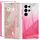 Per Samsung Galaxy S24 Ultra 5G 2 in 1 IMD Gradient Feather PC + TPU Custodia per telefono (rosso rosa) Per Samsung Galaxy S24 Ultra 5G 2 in 1 IMD Gradient Feather PC + TPU Custodia per telefono (rosso rosa)