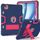 Per iPad Air 11 2024 Custodia per tablet PC in silicone acrilico con colori a contrasto con supporto (blu navy, rosa rossa) Per iPad Air 11 2024 Custodia per tablet PC in silicone acrilico con colori a contrasto con supporto (blu navy, rosa rossa)