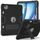 Per iPad Air 11 2024 Custodia per tablet PC in silicone acrilico a colori a contrasto con supporto (nero) Per iPad Air 11 2024 Custodia per tablet PC in silicone acrilico a colori a contrasto con supporto (nero)
