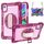 Per Lenovo Tab M11 / Xiaoxin Pad 11 2024 Custodia per tablet in silicone con contrasto per PC con rotazione a 360 gradi (rosso rosa + rosa) Per Lenovo Tab M11 / Xiaoxin Pad 11 2024 Custodia per tablet in silicone con contrasto per PC con rotazione a 360 gradi (rosso rosa + rosa)