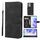 Custodia per telefono in pelle con linee geometriche per Honor X7a Skin Feel (nera) Custodia per telefono in pelle con linee geometriche per Honor X7a Skin Feel (nera)